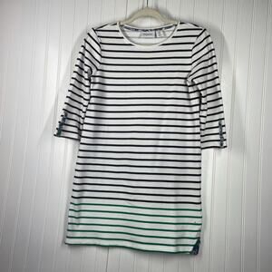 Heyton Women’s White & Black 3/4 Sleeve Crew Neck Pullover Mini Dress Size S